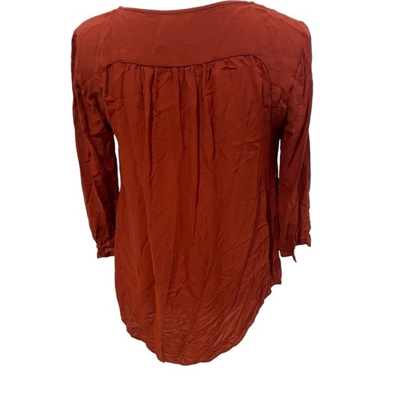Maeve Boho Blouse Sz 6 Red Orange - Picture 4 of 9
